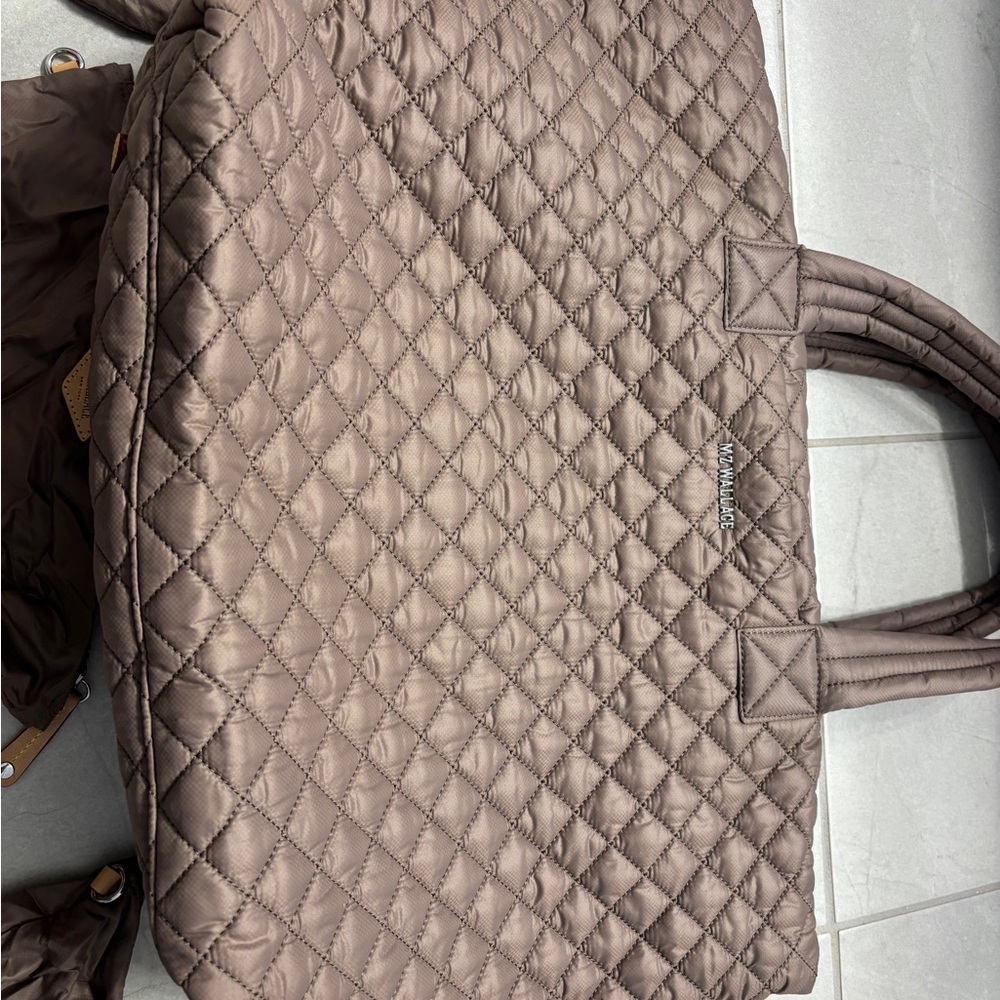 MZ Wallace Brown Quilted Tote